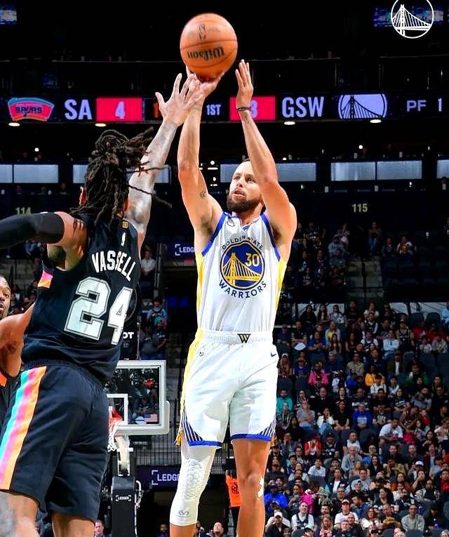 46分创纪录+历史性突破！库里超越英格利什，升至NBA历史得分榜第23位