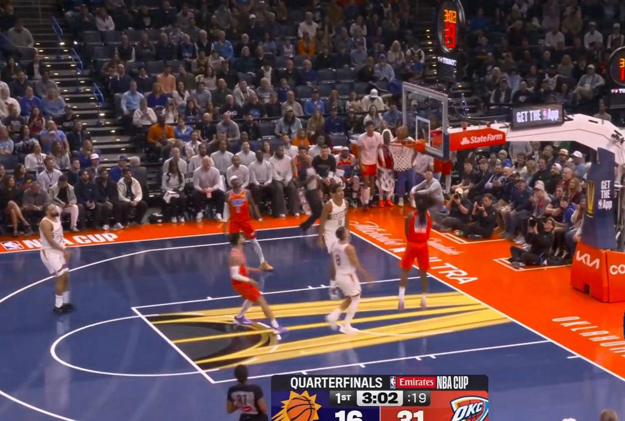 NBA杯四强诞生！雷霆13889狂胜太阳大比分晋级